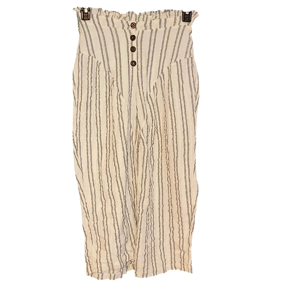 Free people Striped High-Waisted Pants - Picture 1 of 8